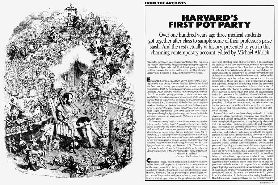 HARVARD'S FIRST POT PARTY
