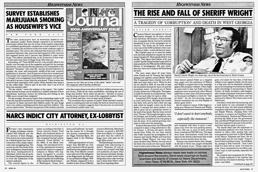 THE RISE AND FALL OF SHERIFF WRIGHT