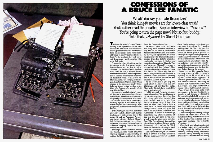 CONFESSIONS OF A BRUCE LEE FANATIC