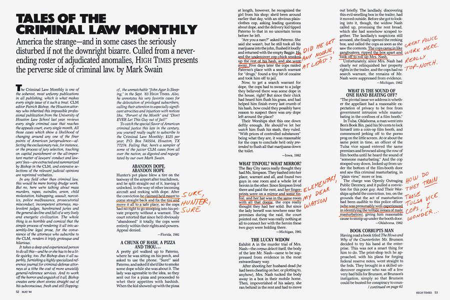 TALES OF THE CRIMINAL LAW MONTHLY