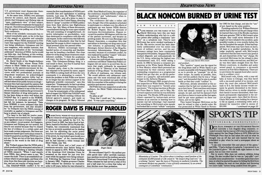 BLACK NONCOM BURNED BY URINE TEST