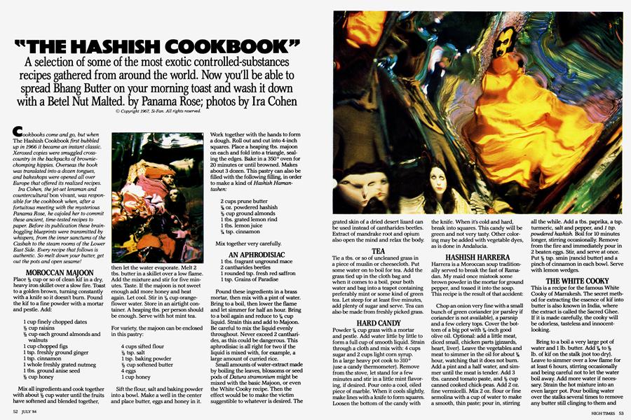 "THE HASHISH COOKBOOK"