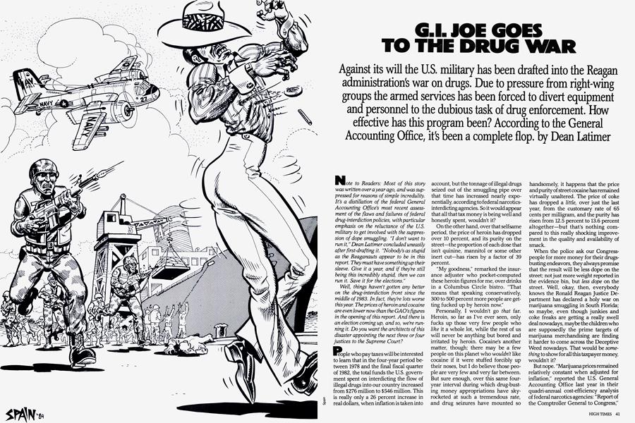 G.I. JOE GOES TO THE DRUG WAR