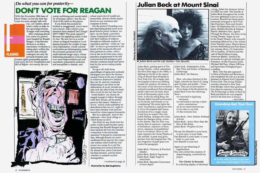 Julian Beck at Mount Sinai