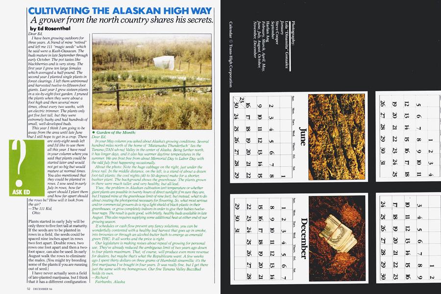 CULTIVATING THE ALASKAN HIGH WAY