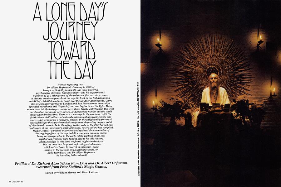 A LONG DAY'S JOURNEY TOWARD THE DAY
