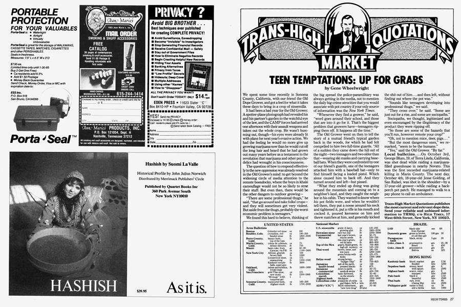 TRANS-HIGH MARKET QUOTATIONS