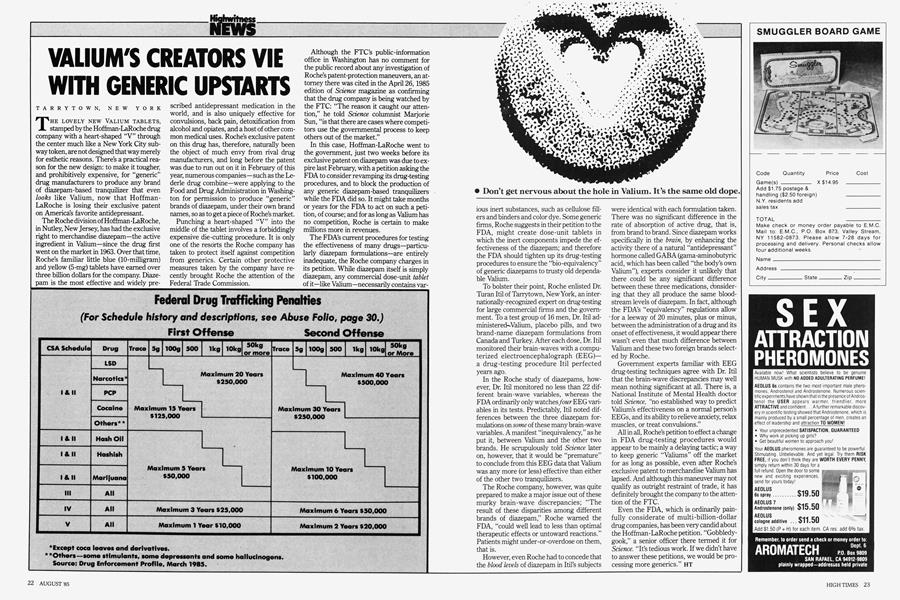 VALIUM'S CREATORS VIE WITH GENERIC UPSTARTS