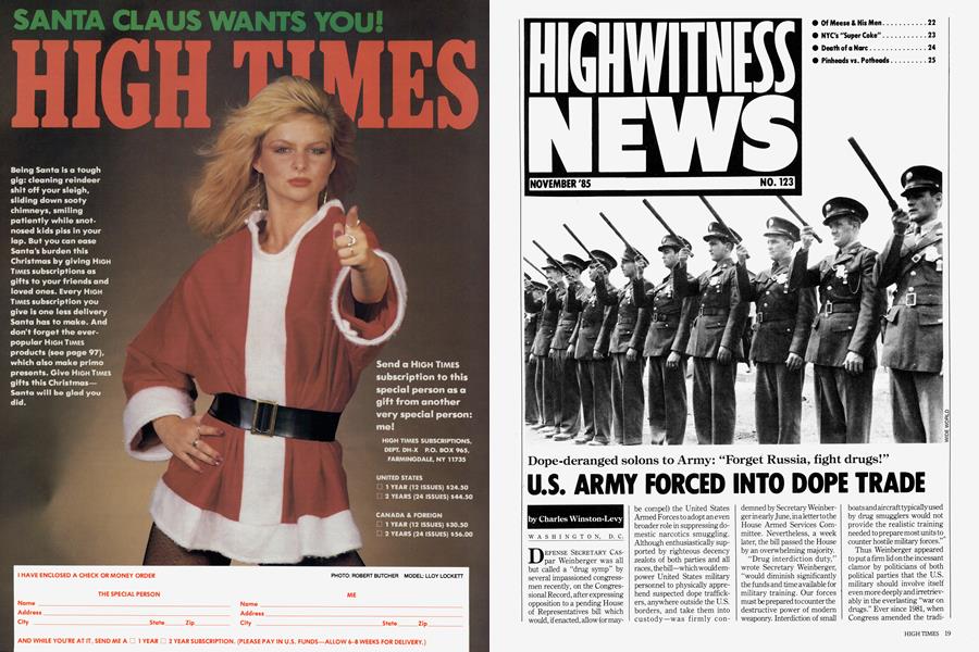 U.S. ARMY FORCED INTO DOPE TRADE