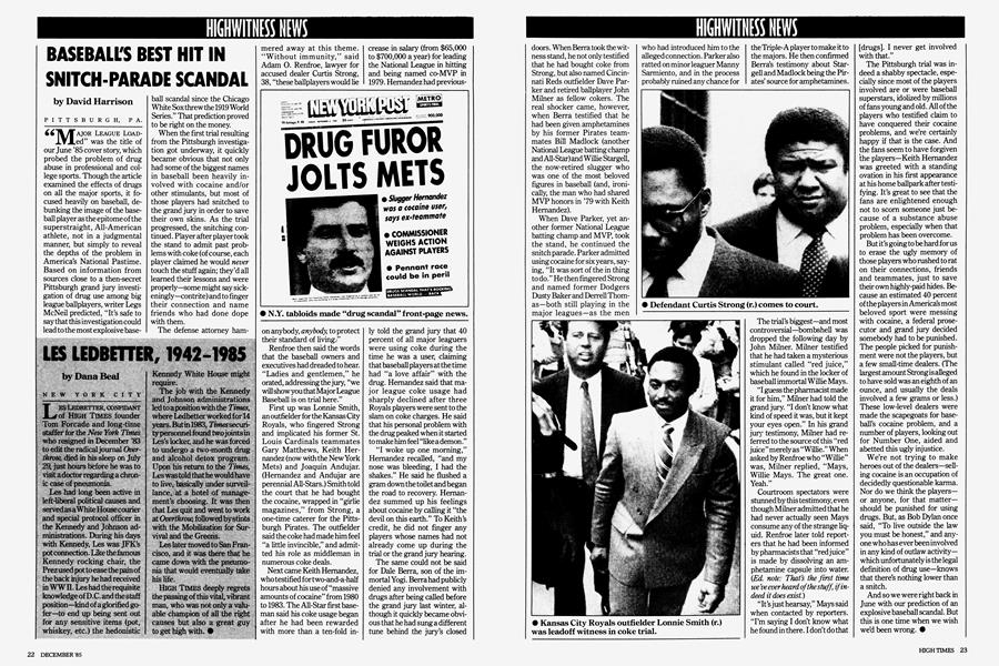 BASEBALL'S BEST HIT IN SNITCH-PARADE SCANDAL