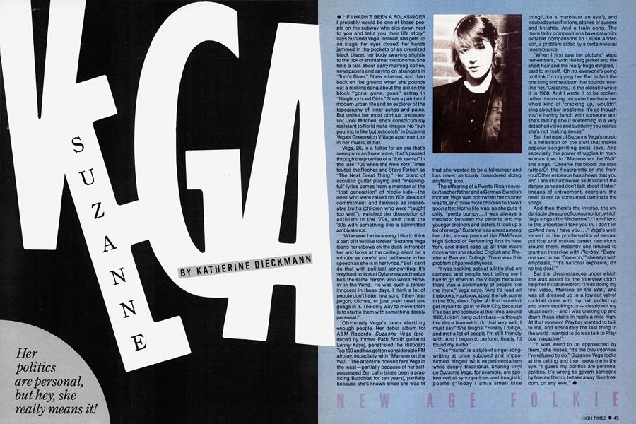 SUZANNE VEGA: NEW AGE FOLKIE