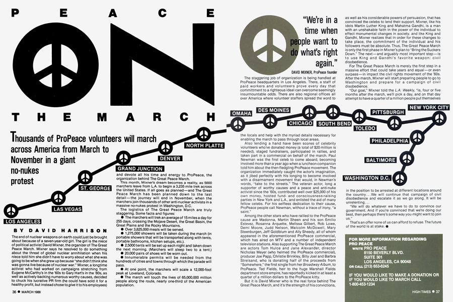 PEACE ON THE MARCH