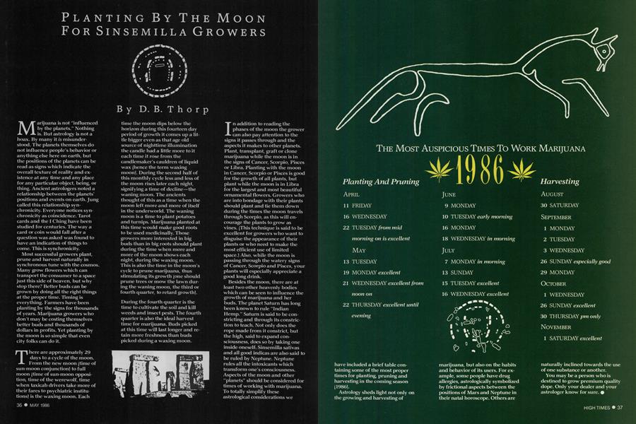 PLANTING BY THE MOON FOR SINSEMILLA GROWERS
