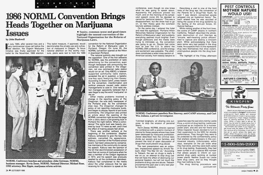 1986 NORML Convention Brings Heads Together on Marijuana Issues