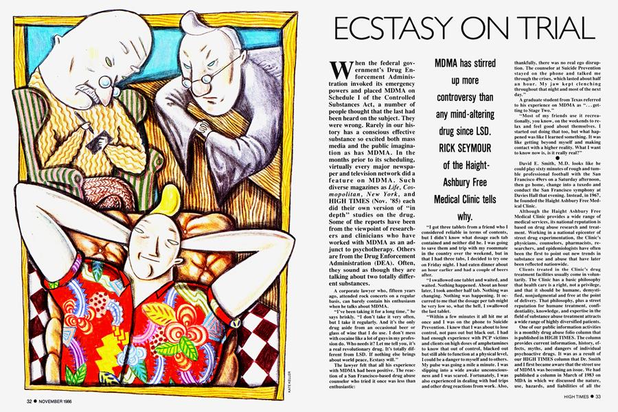 ECSTASY ON TRIAL