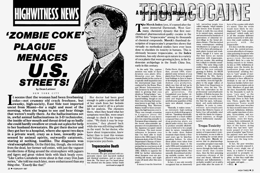 ‘ZOMBIE COKE’ PLAGUE MENACES U.S. STREETS!
