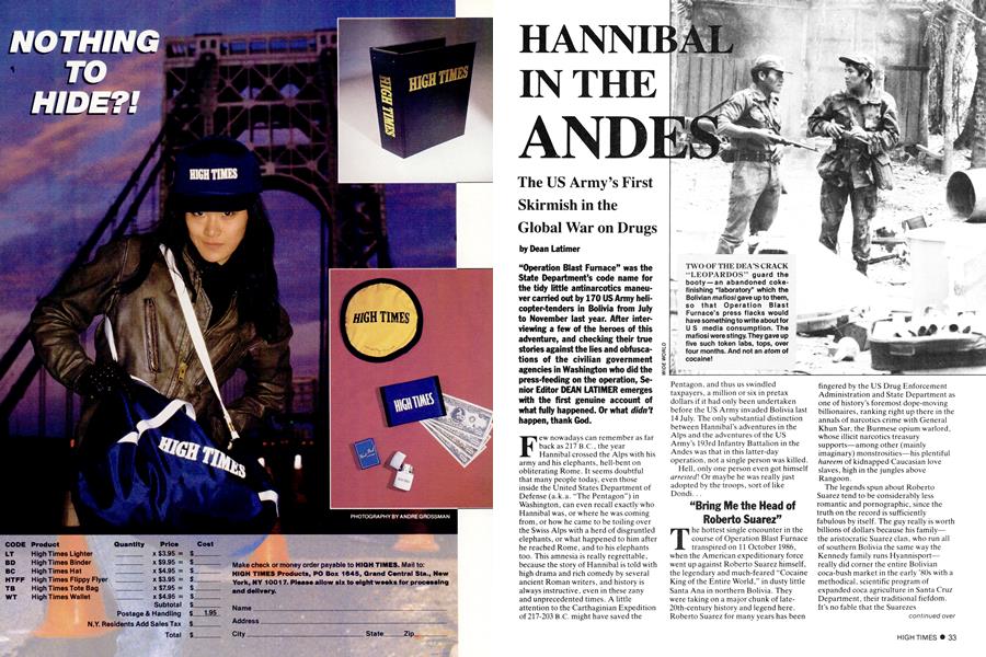 HANNIBAL IN THE ANDES