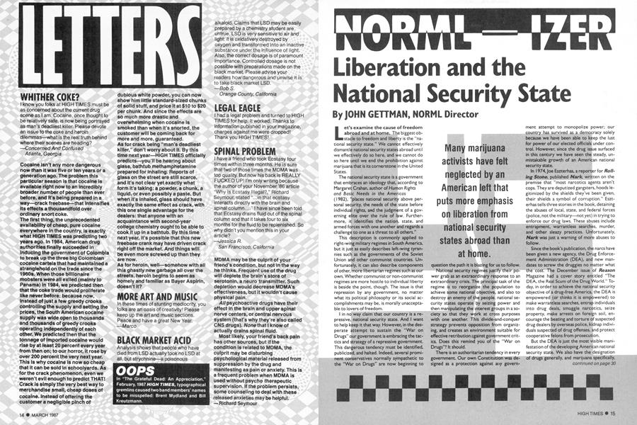 Liberation and the National Security State