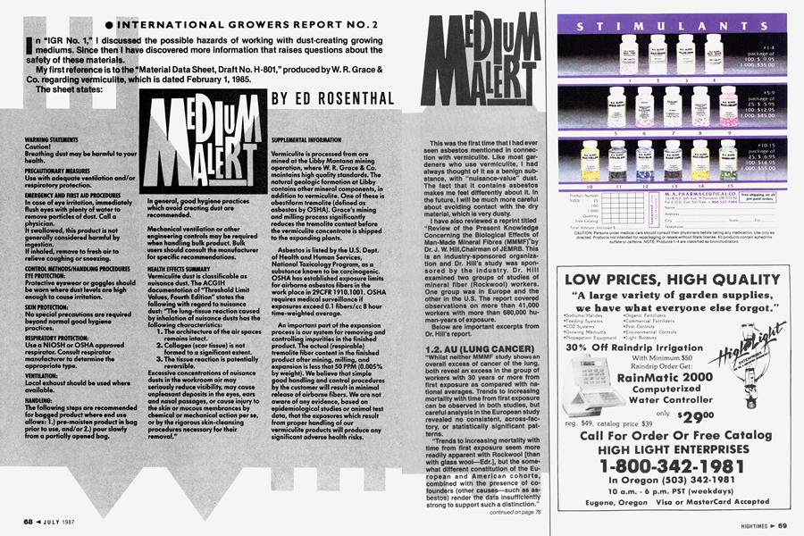 INTERNATIONAL GROWERS REPORTS NO. 2