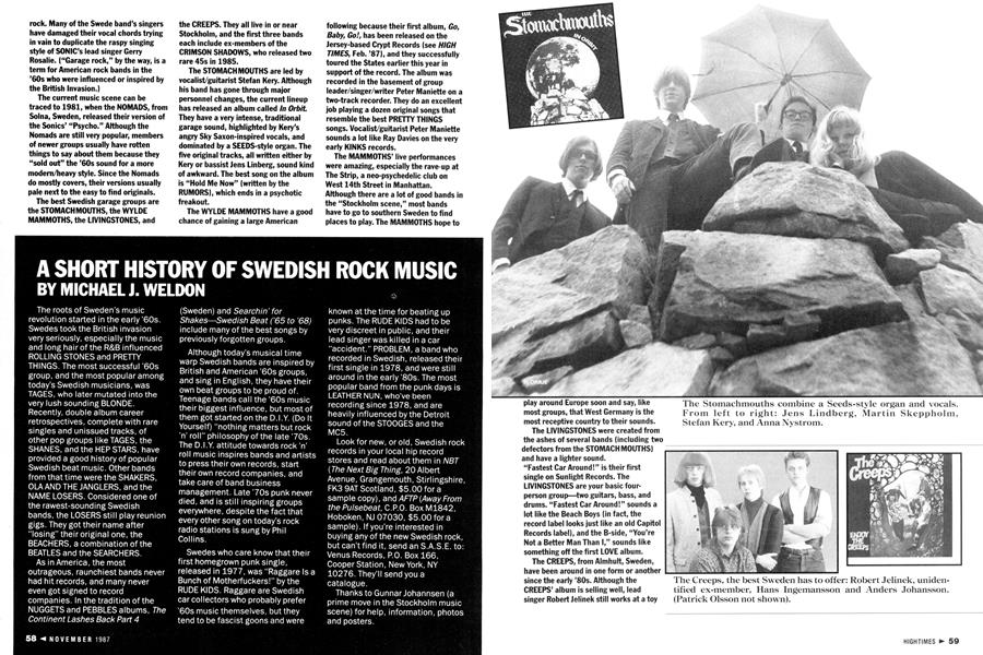 A SHORT HISTORY OF SWEDISH ROCK MUSIC