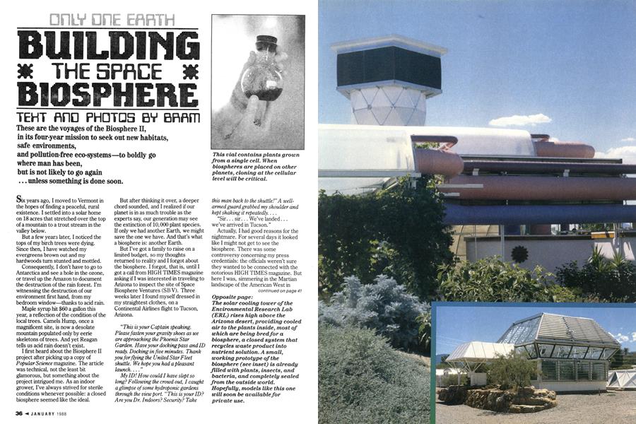 BUILDING THE SPACE BIOSPHERE