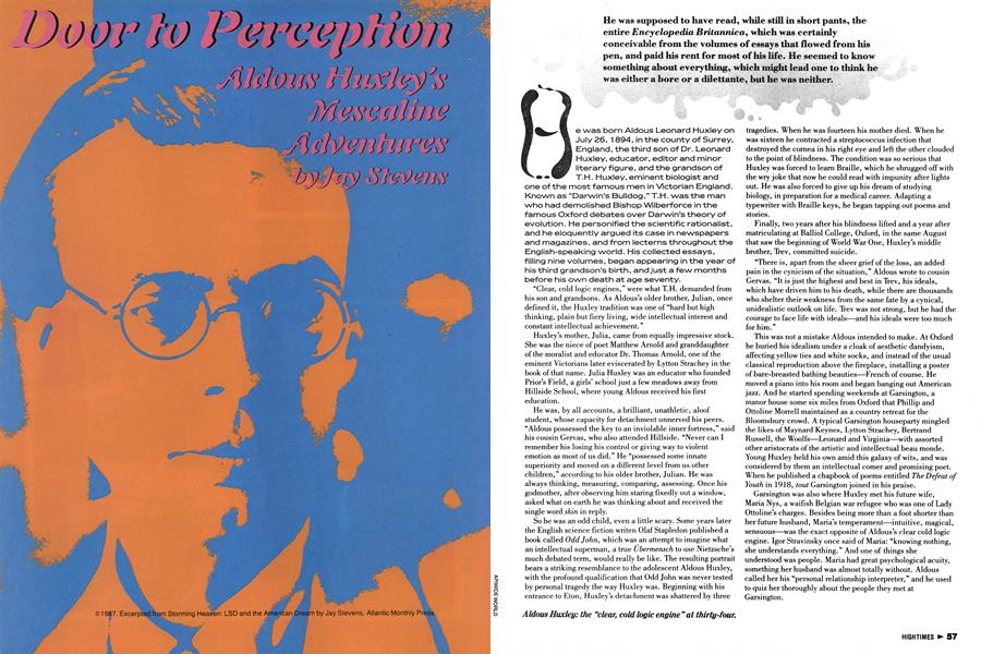 Aldous Huxley's Mescaline Adventures