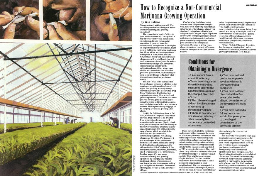 How to Recognize a Non-Commercial Marijuana Growing Operation