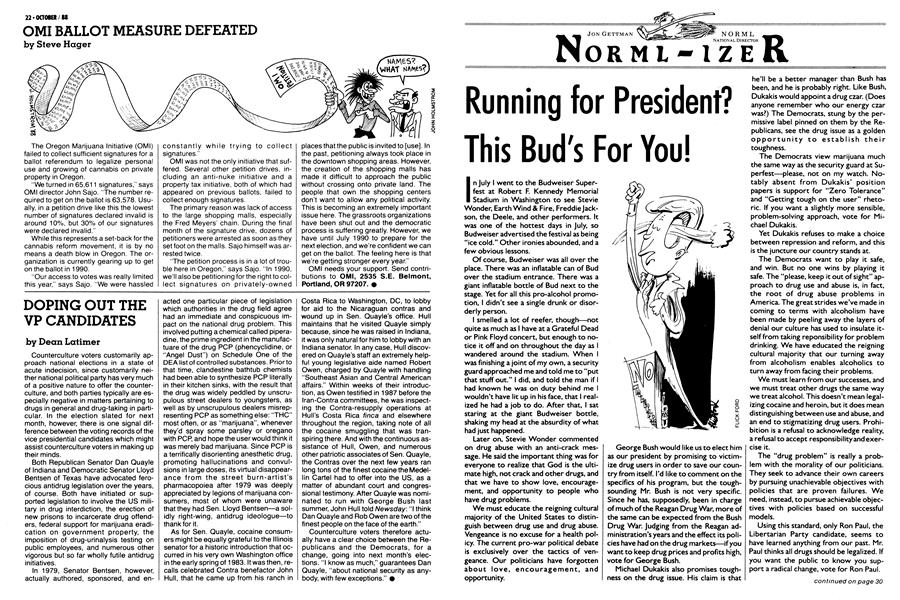 DOPING OUT THE VP CANDIDATES