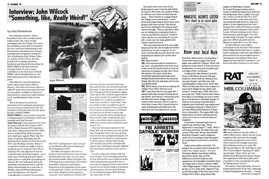 Interview: John Wilcock "Something, like, Really Weird!"