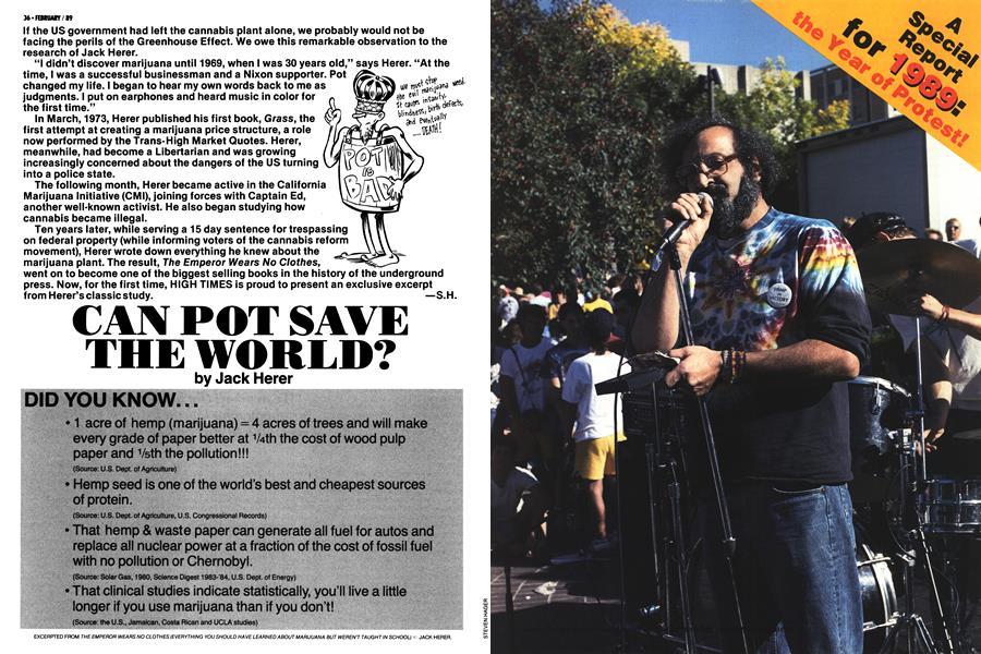 CAN POT SAVE THE WORLD?