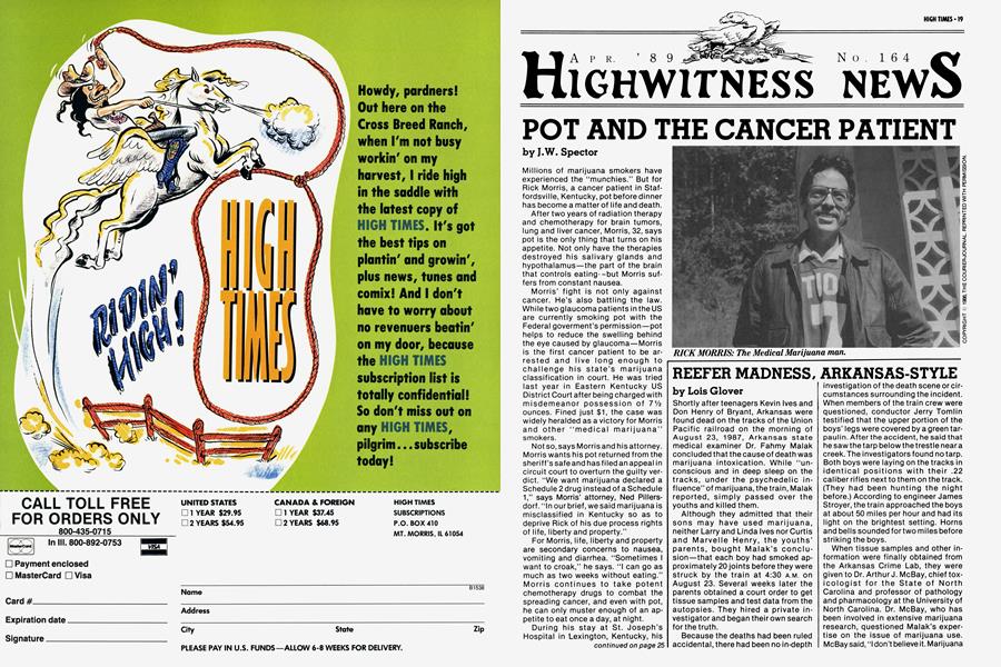 REEFER MADNESS, ARKANSAS-STYLE