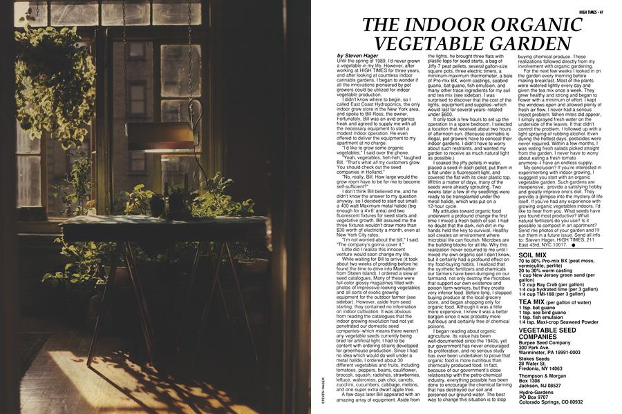 THE INDOOR ORGANIC VEGETABLE GARDEN