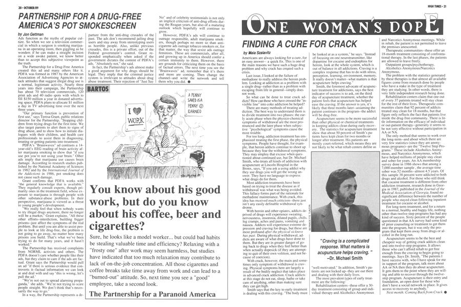 FINDING A CURE FOR CRACK