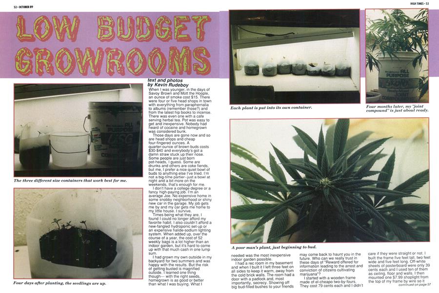 LOW BUDGET GROWROOMS