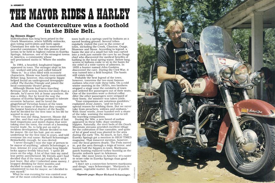 THE MAYOR RIDES A HARLEY