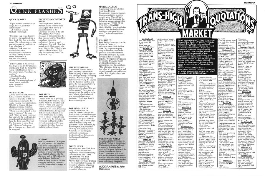 TRANS-HIGH MARKET QUOTATIONS