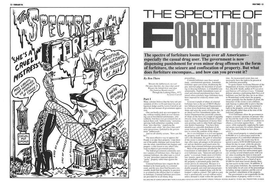 THE SPECTRE OF FORFEITURE