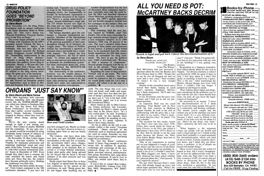ALL YOU NEED IS POT: McCARTNEY BACKS DECRIM