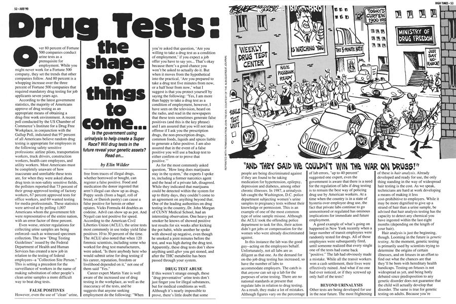 Drug Tests: the shape of things to come...