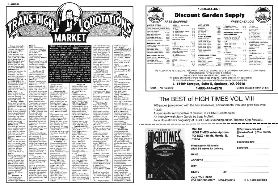 TRANS-HIGH MARKET QUOTATIONS