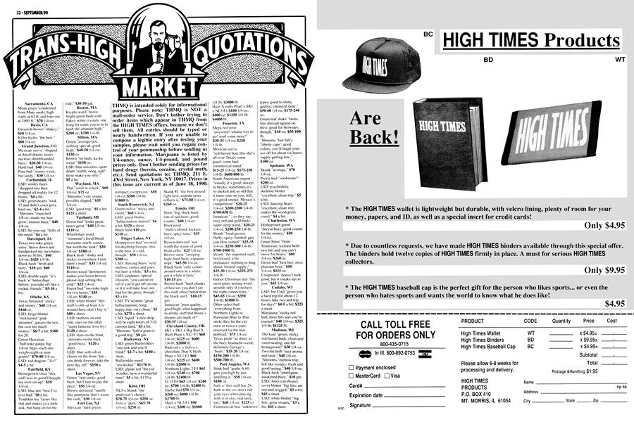 TRANS-HIGH MARKET QUOTATIONS