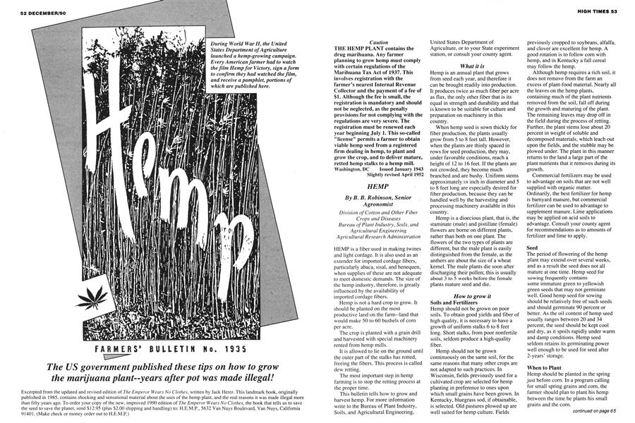 Hemp FARMERS' BULLETIN No. 1935