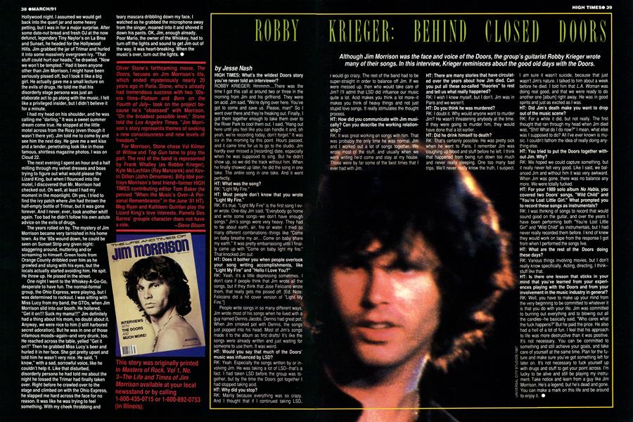 ROBBY KRIEGER: BEHIND CLOSED DOORS