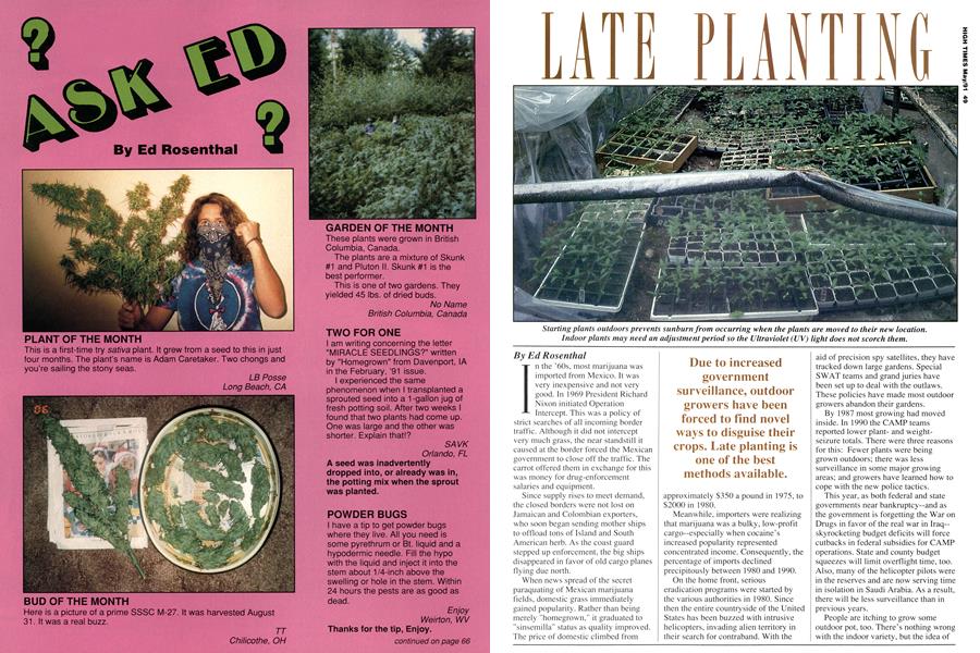 LATE PLANTING