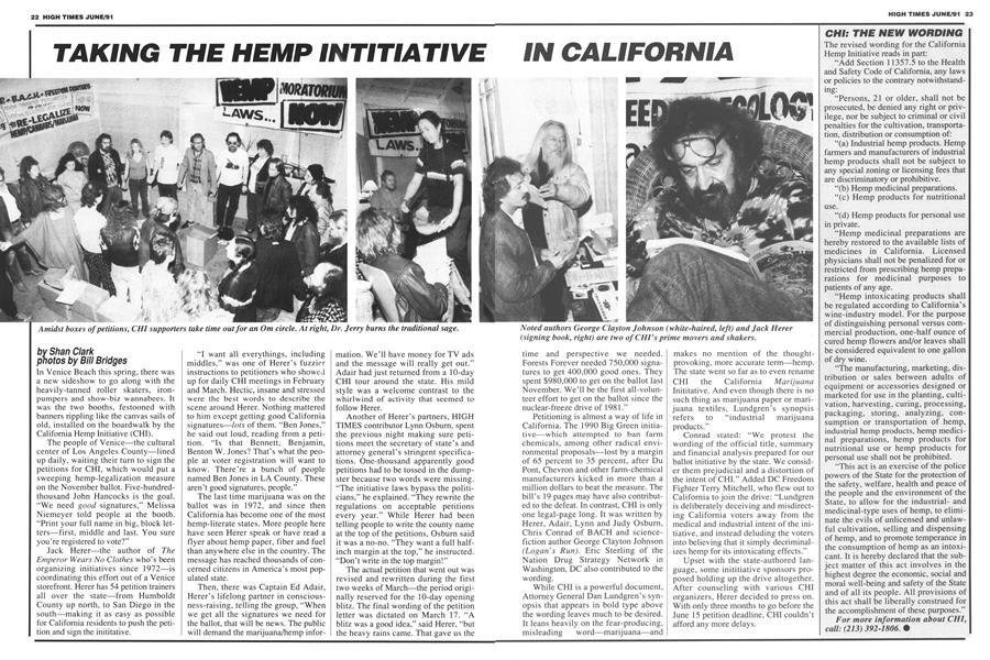TAKING THE HEMP INTITIATIVE IN CALIFORNIA