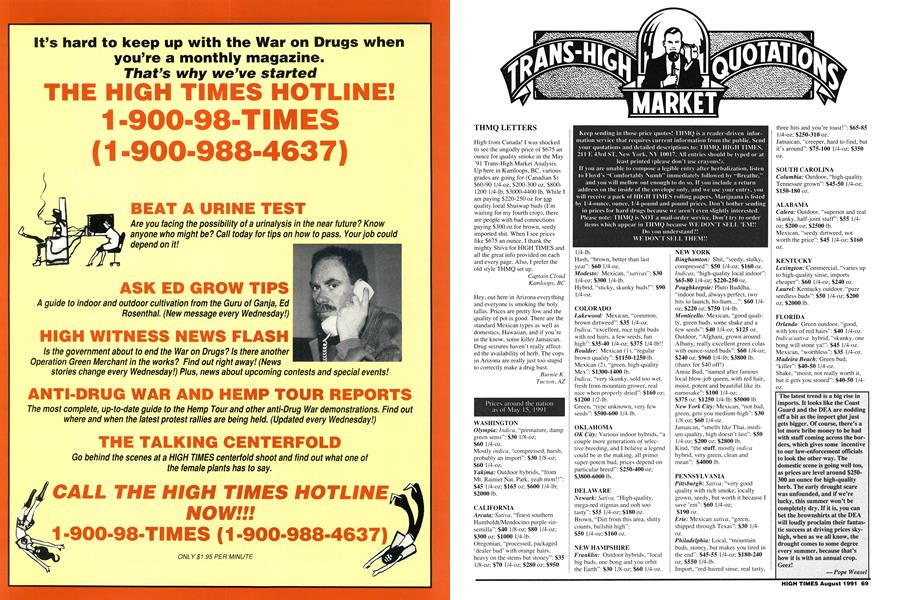 TRANS-HIGH MARKET QUOTATIONS
