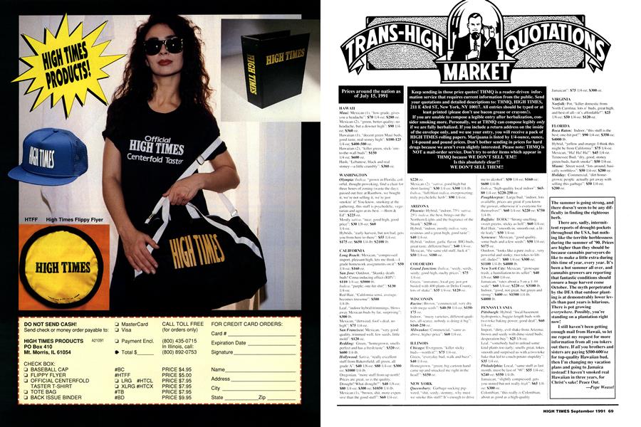 TRANS-HIGH MARKET QUOTATIONS