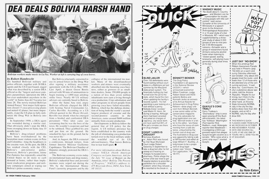 DEA DEALS BOLIVIA HARSH HAND