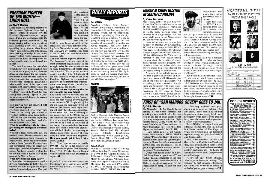 FREEDOM FIGHTER OF THE MONTH— LINDA NOEL