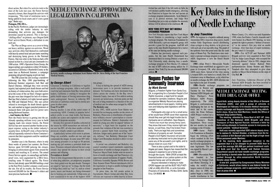Key Dates in the History of Needle Exchange